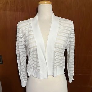 NWT white Calvin Klein cardigan sweater. Sz XL